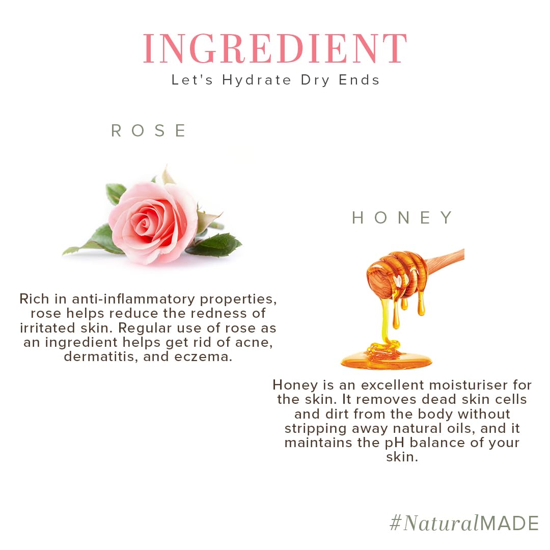 Picture of Khadi Natural Rose & Honey Body Wash| Cleaner and glowing skin| Fragrance of rose and honey|SLS & Paraben Free| Suitable for all skin types| 210ml