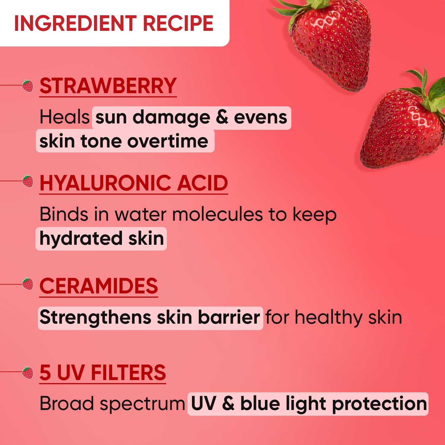 Picture of Dot & Key Strawberry Dew Spf 50 Sunscreen Stick On-The-Go Spf 50 Pa+++, Broad Spectrum, Uva/Uvb Rays Protection With Hyaluronic & Ceramide Normal Skin Type For Hydration & Skin Barrier, Mess Free, 20G
