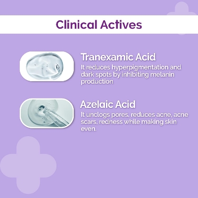 Picture of The Derma Co. Tran-Zelaic Pigmentation Corrector Serum with 3% Tranexamic Acid & 10% Azelaic Acid - 30 g | Treats Hyper Pigmentation & Melasma | Reduces Acne & Acne Marks