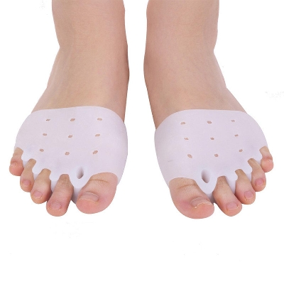 Picture of 2pcs/Pair Silicone Comfortable Toe Braces 5-holes Toe Separators Hallux Valgus Straightener Orthodontic Foot Toe BracesFoot Care