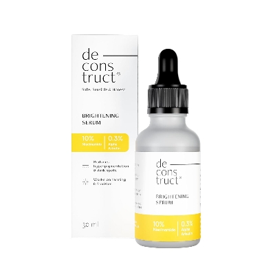 Picture of Deconstruct Brightening Serum: 10% Niacinamide Face Serum for Pigmentation & Dark Spots | 0.3% Alpha Arbutin | For Women & Men | Reduces Dark Spots & Acne Marks | Fragrance Free | Beginner-friendly | 30ml