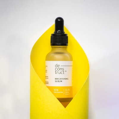 Picture of Deconstruct Brightening Serum: 10% Niacinamide Face Serum for Pigmentation & Dark Spots | 0.3% Alpha Arbutin | For Women & Men | Reduces Dark Spots & Acne Marks | Fragrance Free | Beginner-friendly | 30ml