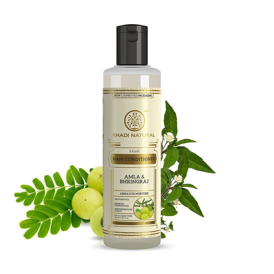 Picture of Khadi Natural Amla & Bhringraj Hair Conditioner | Anti-Hair Fall Conditioner | Nourishing Conditioner for Healthy Hair | Paraben & Silicone-Free | Suitable for All Hair Types | 210ml