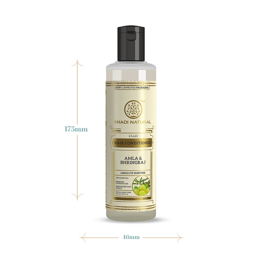 Picture of Khadi Natural Amla & Bhringraj Hair Conditioner | Anti-Hair Fall Conditioner | Nourishing Conditioner for Healthy Hair | Paraben & Silicone-Free | Suitable for All Hair Types | 210ml