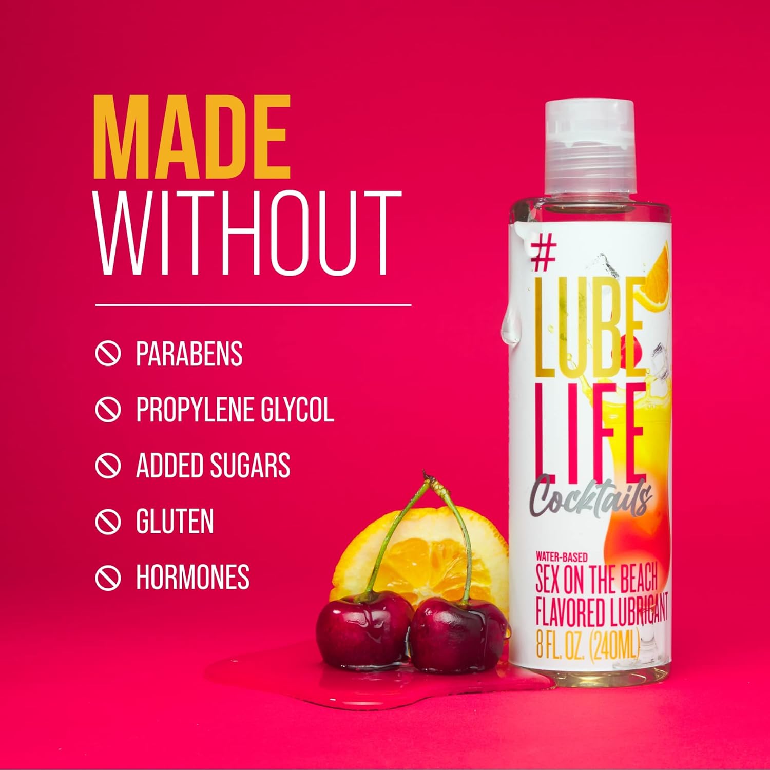Picture of Lube Life Water-Based Fun On The Beach Flavored Lubricant, Personal Lube for Men, Women and Couples, Made without Added Sugar, 8 Fl Oz