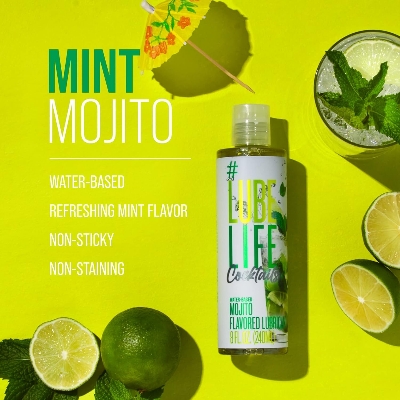 Picture of Lube Life Water-Based Mojito Flavored Lubricant, Personal Lube for Men, Women and Couples, Made without Added Sugar, 8 Fl Oz