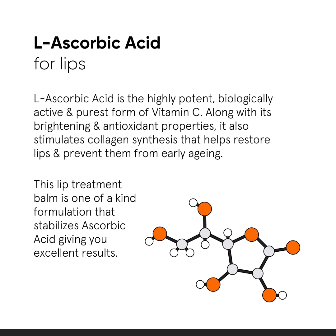 Picture of Minimalist 8% L-Ascorbic Acid Lip Treatment Balm with Vitamin E, Radianskin & Glycerine for Pigmented & Dark Lips | For Women & Men | 12 gm