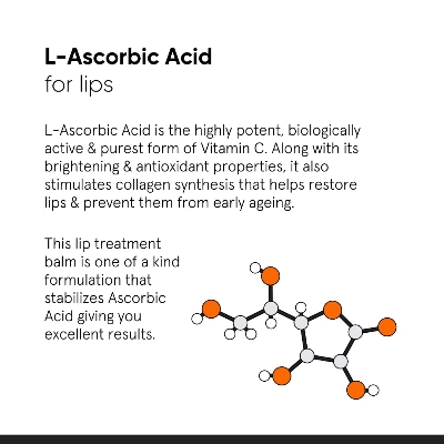 Picture of Minimalist 8% L-Ascorbic Acid Lip Treatment Balm with Vitamin E, Radianskin & Glycerine for Pigmented & Dark Lips | For Women & Men | 12 gm