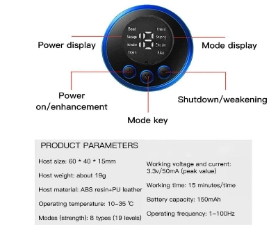 Picture of Smart Neck Massager Muscle Massager Trainer Relaxation Electric Pain Relief Tool Cervical Vertebra Physiotherapy
