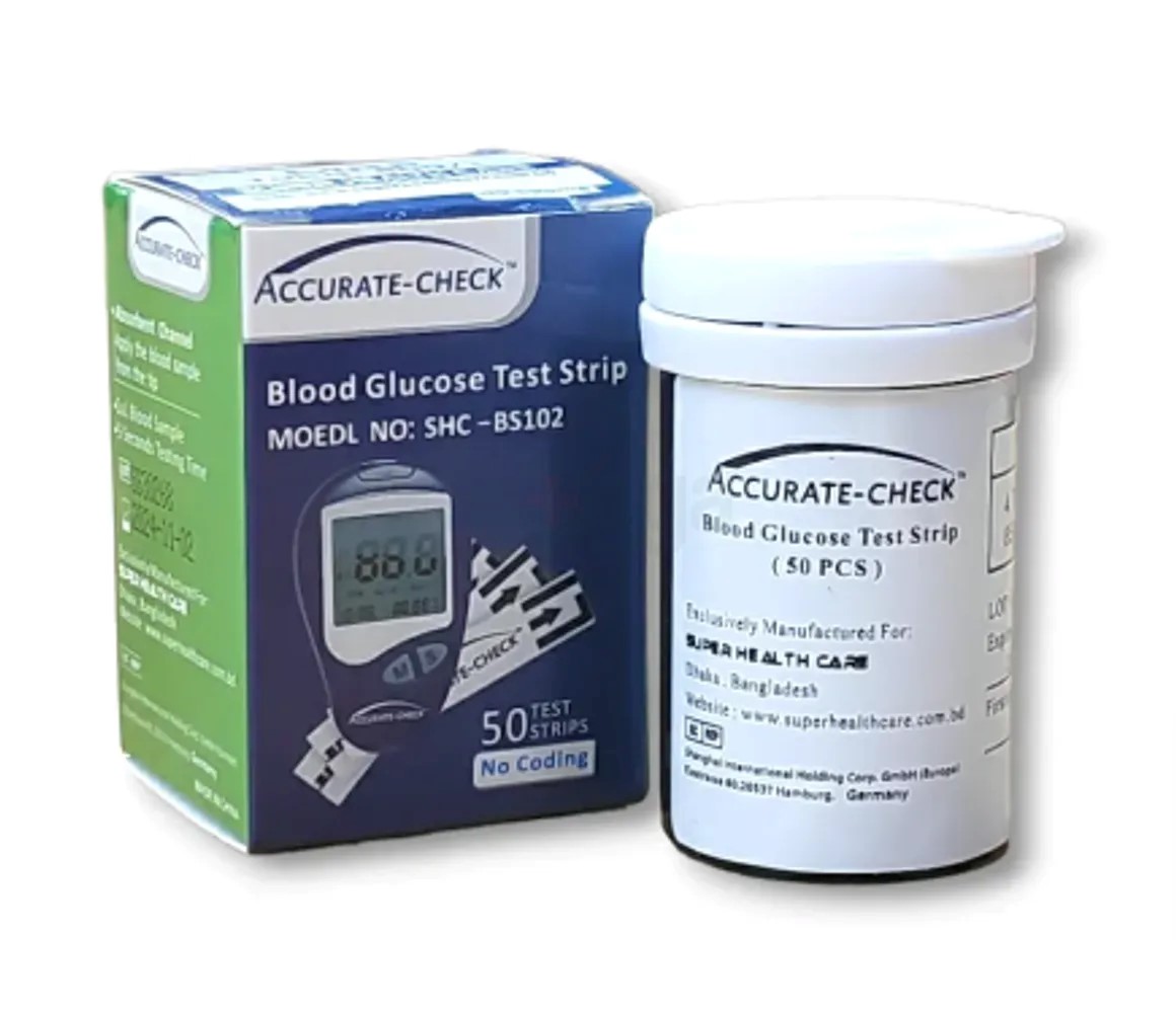 Picture of Accurate-Check Blood Glucose Test Strip 50's Pack