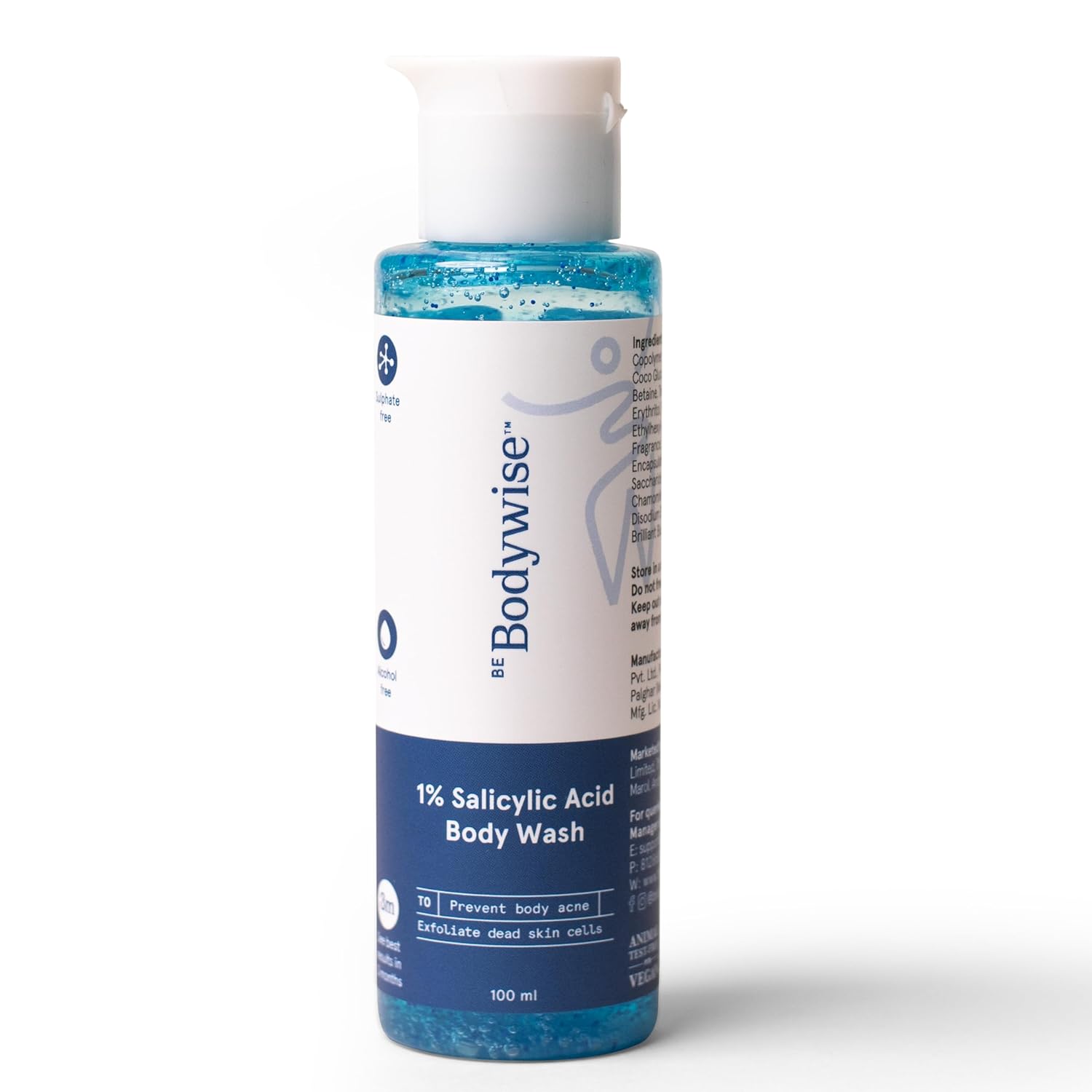 Picture of Be Bodywise 1% Salicylic Acid Body Wash | Prevents Body Acne & Exfoliates Skin | With Chamomile Extract | 100ml