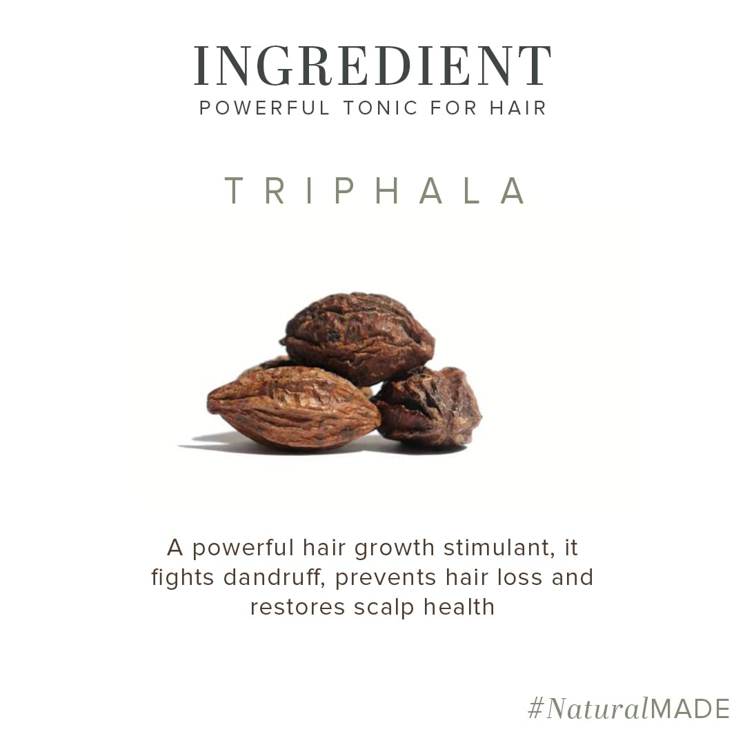 Picture of Khadi Natural Triphala Herbal Hair Oil|Stimulates hair follicles and roots|Anti dandruff hair oil|Promotes hair growth|Suitable for all hair types| 210ml