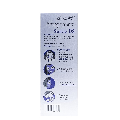 Picture of Cipla Saslic DS Foaming Face Wash | 2% Salicylic Acid | Acne Prevention | Pore Unclogging Formula for Clear Skin | 60ml