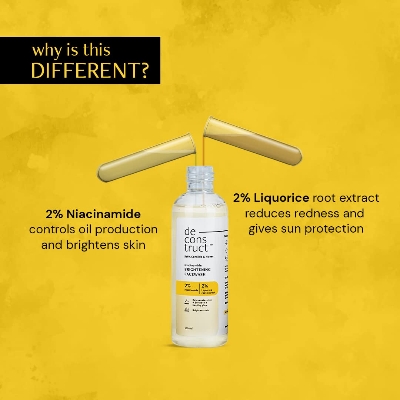 Picture of Deconstruct Niacinamide Brightening Facewash | 2% Niacinamide + 2% Liquorice Root Extract | Cleanses, Brightens | Face Wash for Tan Removal, Clear and Bright Skin & Glowing Skin | 100 ml