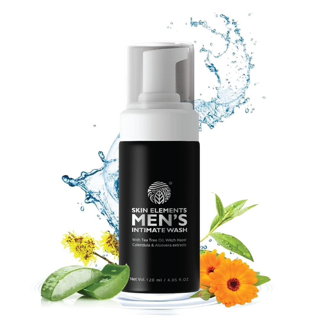 Picture of Skin Elements Intimate Wash for Men with Tea Tree Oil | pH Balanced Foaming Hygiene Wash | Prevents Itching, Irritation & Bad Odor | 120 ml
