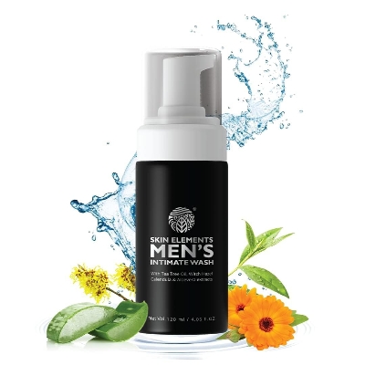Picture of Skin Elements Intimate Wash for Men with Tea Tree Oil | pH Balanced Foaming Hygiene Wash | Prevents Itching, Irritation & Bad Odor | 120 ml