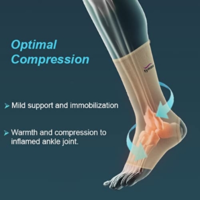 Picture of TYNOR Orthopedic Pain Relief Ankle Compression Support Cap Brace/Sleeves (1 PAIR), For Men And Women Picture of TYNOR Orthopedic Pain Relief Ankle Compression Support Cap Brace/Sleeves (1 PAIR), For Men And Women