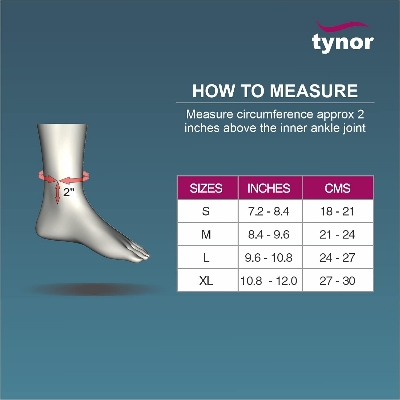 Picture of TYNOR Orthopedic Pain Relief Ankle Compression Support Cap Brace/Sleeves (1 PAIR), For Men And Women Picture of TYNOR Orthopedic Pain Relief Ankle Compression Support Cap Brace/Sleeves (1 PAIR), For Men And Women