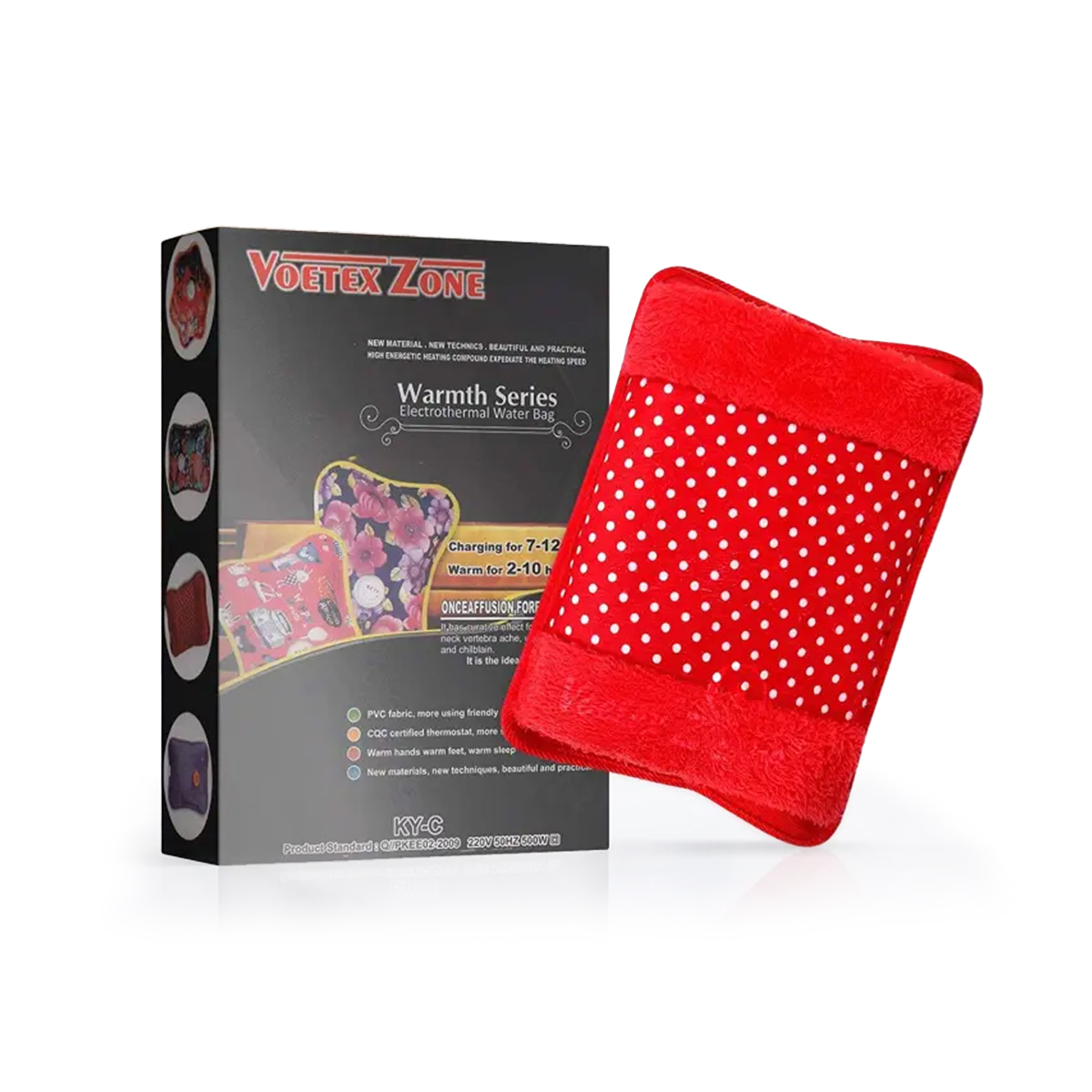Picture of Electric Velvet Heating Pad/Hot Water/Heat Pouch Bag With Gel For Pain Relief Multicolour - Hot Water Bag - hot water bag