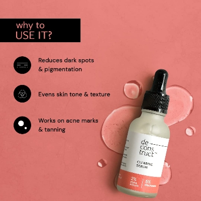 Picture of Deconstruct Clearing Serum: 5% Niacinamide Face Serum For Acne&Dark Spots -30 ml( seal open box)