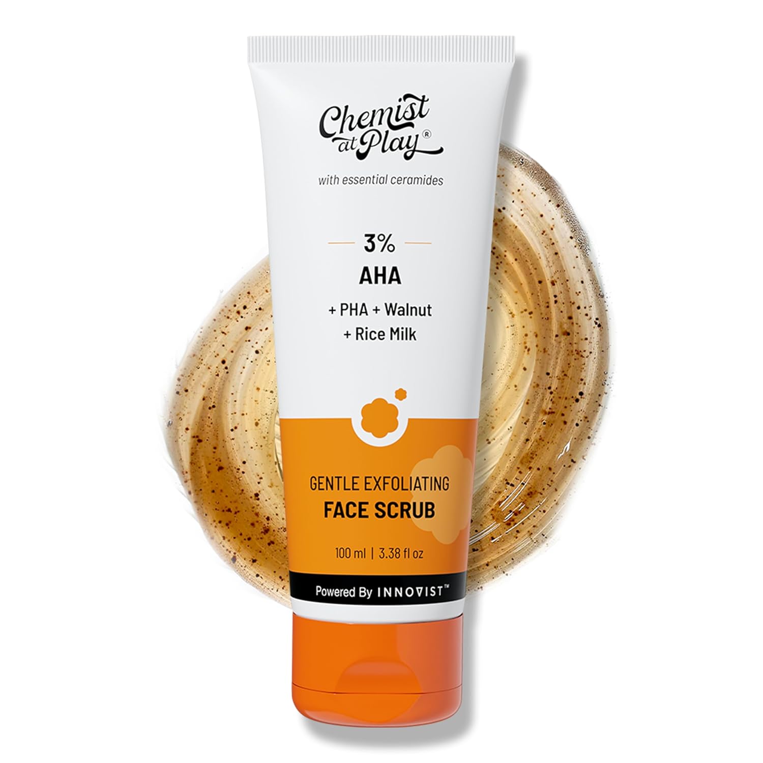 Picture of Chemist At Play Gentle Exfoliating Face Scrub with Mandelic Acid & Walnuts | Removes Dead Skin & Blackheads | Detans |Gives Instant Glow| Face Scrub for Women & Men | 100ml