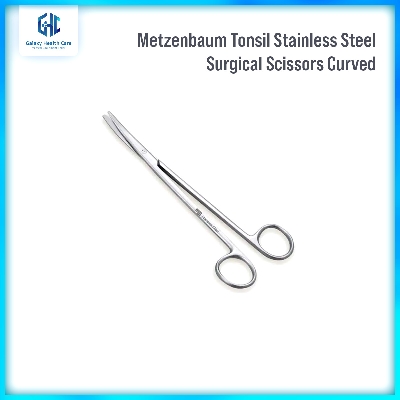 Picture of Metzenbaum Tonsil Stainless Steel Surgical Scissors Curved (6 Inches)