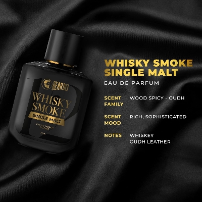 Picture of Beardo SINGLE MALT Whisky Smoke Perfume for men, 50ml | INTENSE EAU DE PARFUM - Highly Concentrated | Spicy, Woody - Oudh - Luxury Perfume