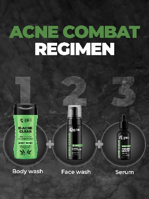 Picture of Beardo Body Acne Clear Body Wash for Men 200 ml | With Neem, Tea Tree and Salicylic Acid | Clean Clear Skin | For Body Acne and Skin Purification | B-acne
