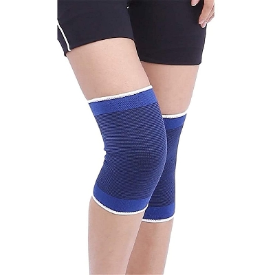 Picture of 2pis Knee Support Adjustable Sleeve For Knee Cap compression Pain relief Running Gym Sports activity For Men & Women