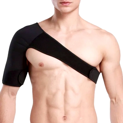 Picture of Shoulder Support Immobilizer-Shoulder Support for Rotator Cuff, Dislocated AC Joint, Labrum Tear, Shoulder Pain, Shoulder Stability Brace with Pressure Pad | Under Shirt Compression Pad