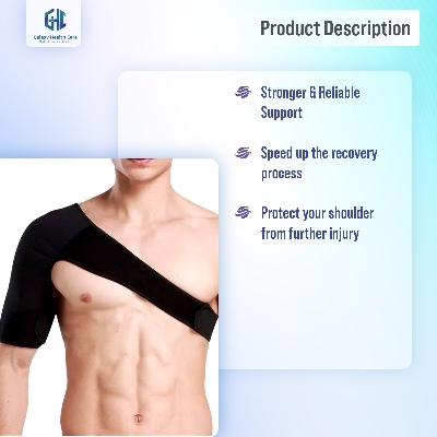 Picture of Shoulder Support Immobilizer-Shoulder Support for Rotator Cuff, Dislocated AC Joint, Labrum Tear, Shoulder Pain, Shoulder Stability Brace with Pressure Pad | Under Shirt Compression Pad