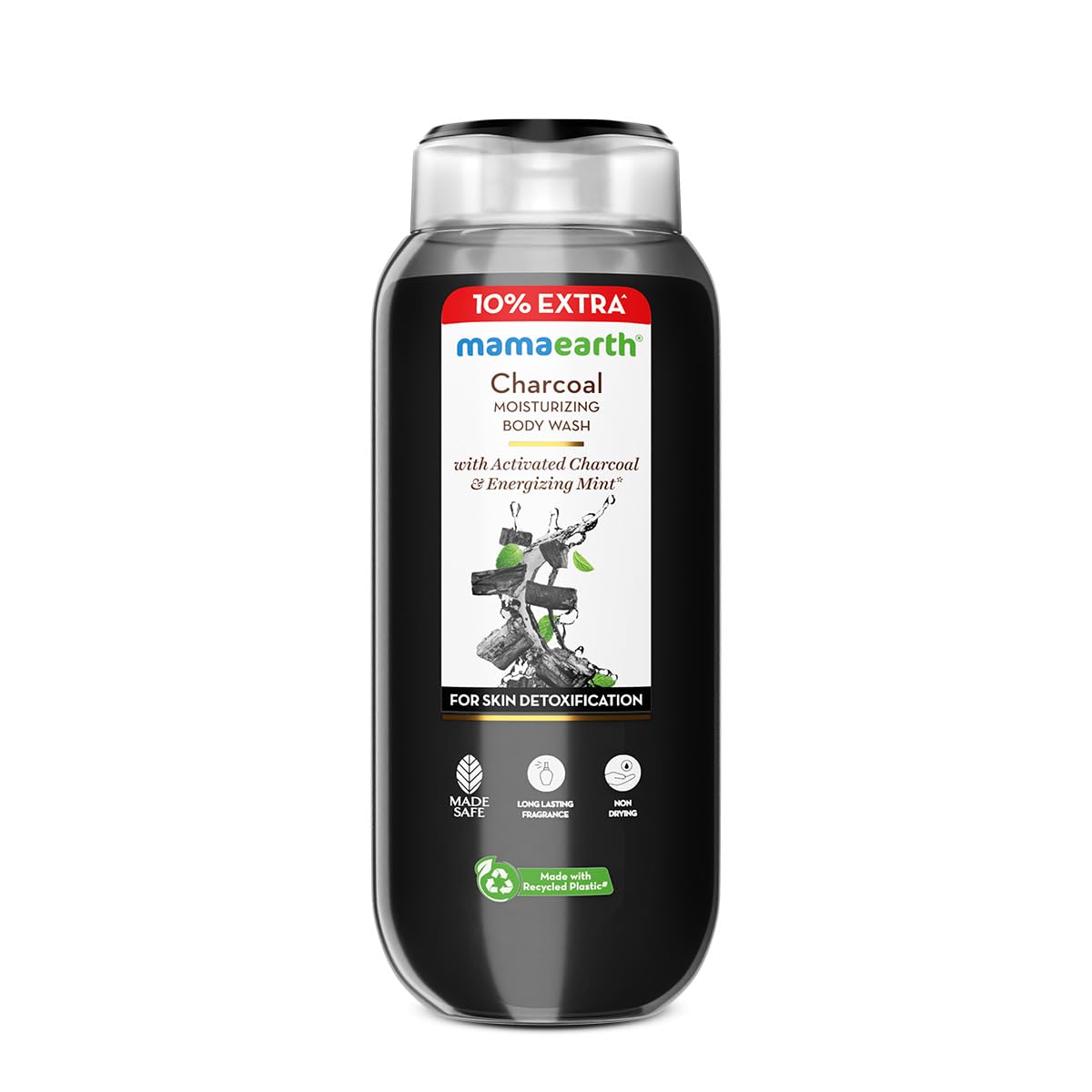 Picture of Mamaearth Charcoal Moisturizing Body Wash with Activated Charcoal & Energizing Mint Scent for Skin Detoxification-275ml | Deeply Cleanses |Intensely Moisturizes |Long-Lasting Fragrance |All Skin Types