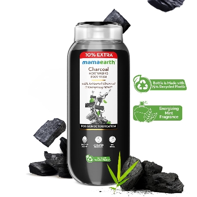 Picture of Mamaearth Charcoal Moisturizing Body Wash with Activated Charcoal & Energizing Mint Scent for Skin Detoxification-275ml | Deeply Cleanses |Intensely Moisturizes |Long-Lasting Fragrance |All Skin Types