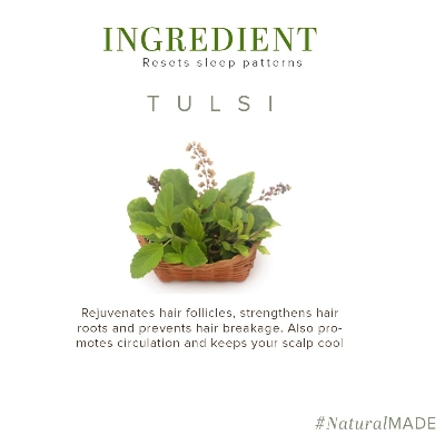 Picture of Khadi Natural Tulsi Herbal Hair Oil|Hair Oil For Hair Fall |Non-Sticky Hair Oil For Dry Scalp | Paraben & Mineral Oil Free | Suitable For All Hair Types| 210 ml