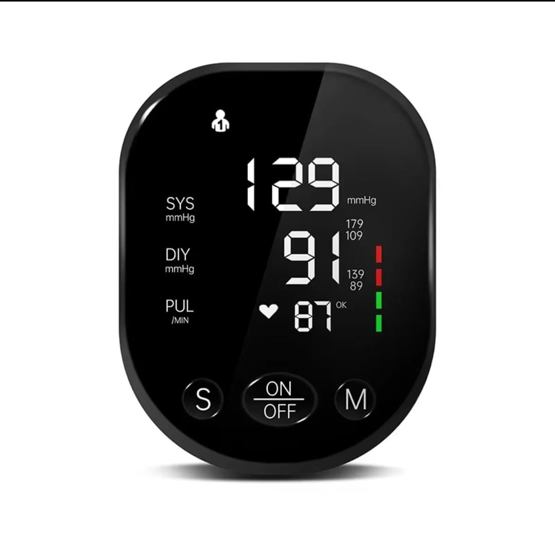 Picture of Rechargeable Arm Medical Blood Pressure Monitor, Long Time Use, Digital LCD Large Screen Sphygmomanometer English Voice