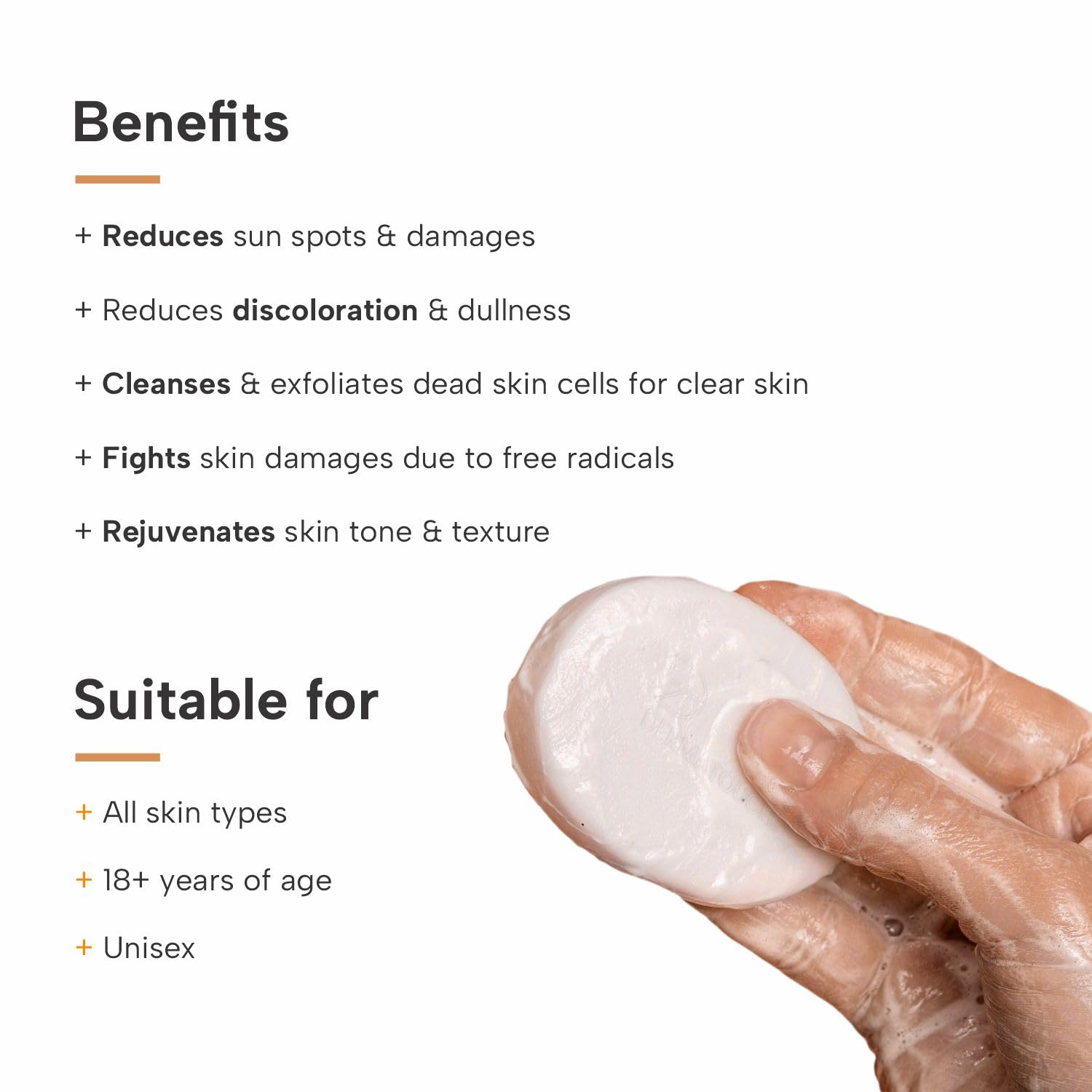 Picture of DERMATOUCH Kojic Acid 1% Soap with Glutathione | For Pigmentation & Sun damage | Soap for Men & Women | Suitable for All Skin Types | 75g