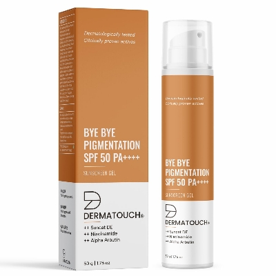 Picture of DERMATOUCH BYE BYE PIGMENTATION SUNSCREEN| SPF 50 PA++++ | FOR ALL SKIN TYPES | NO WHITE CAST | 50G