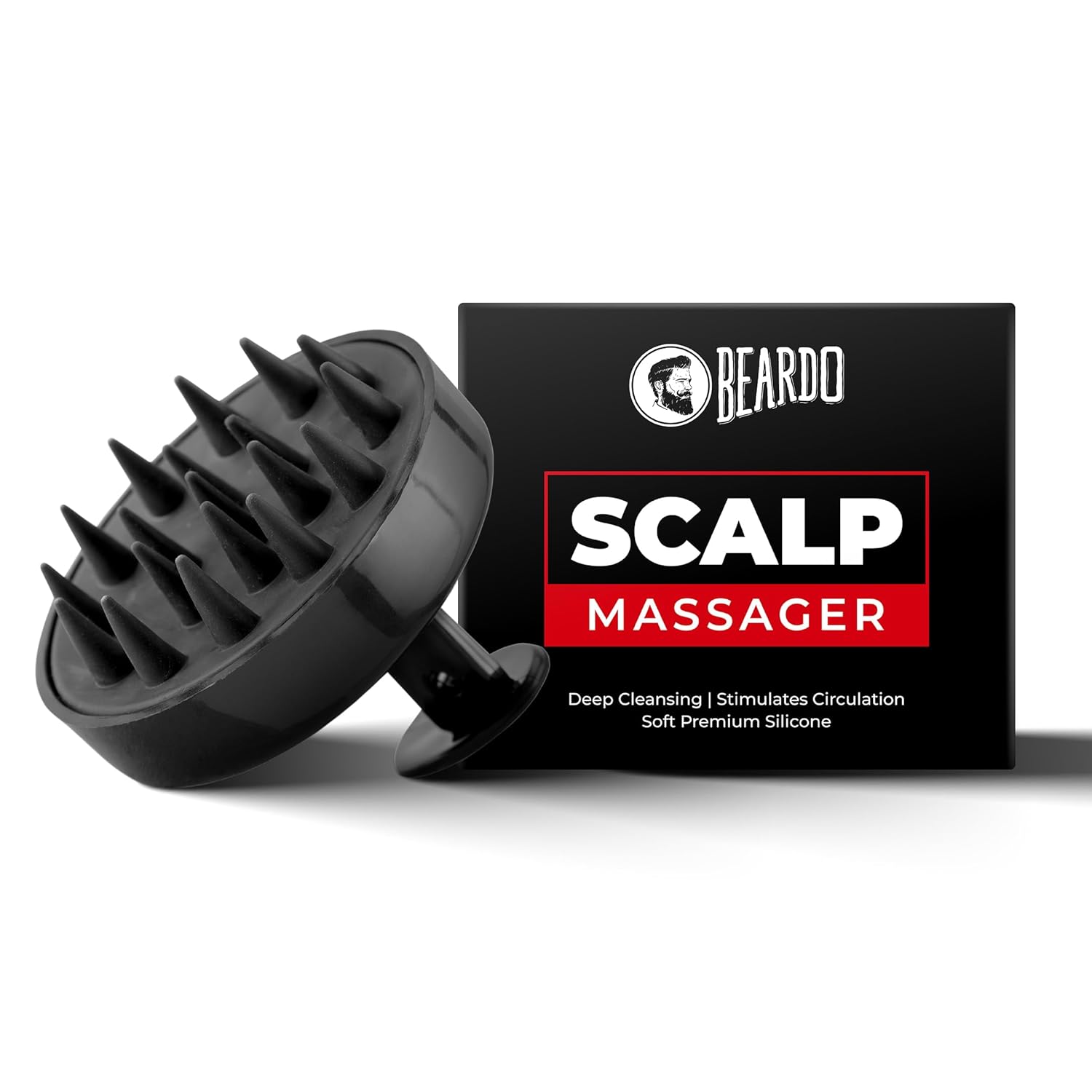 Picture of Beardo Scalp Massager for Hair with Removable Handle | Soft Silicone Bristles for Dry Massage, Oil & Shampoo