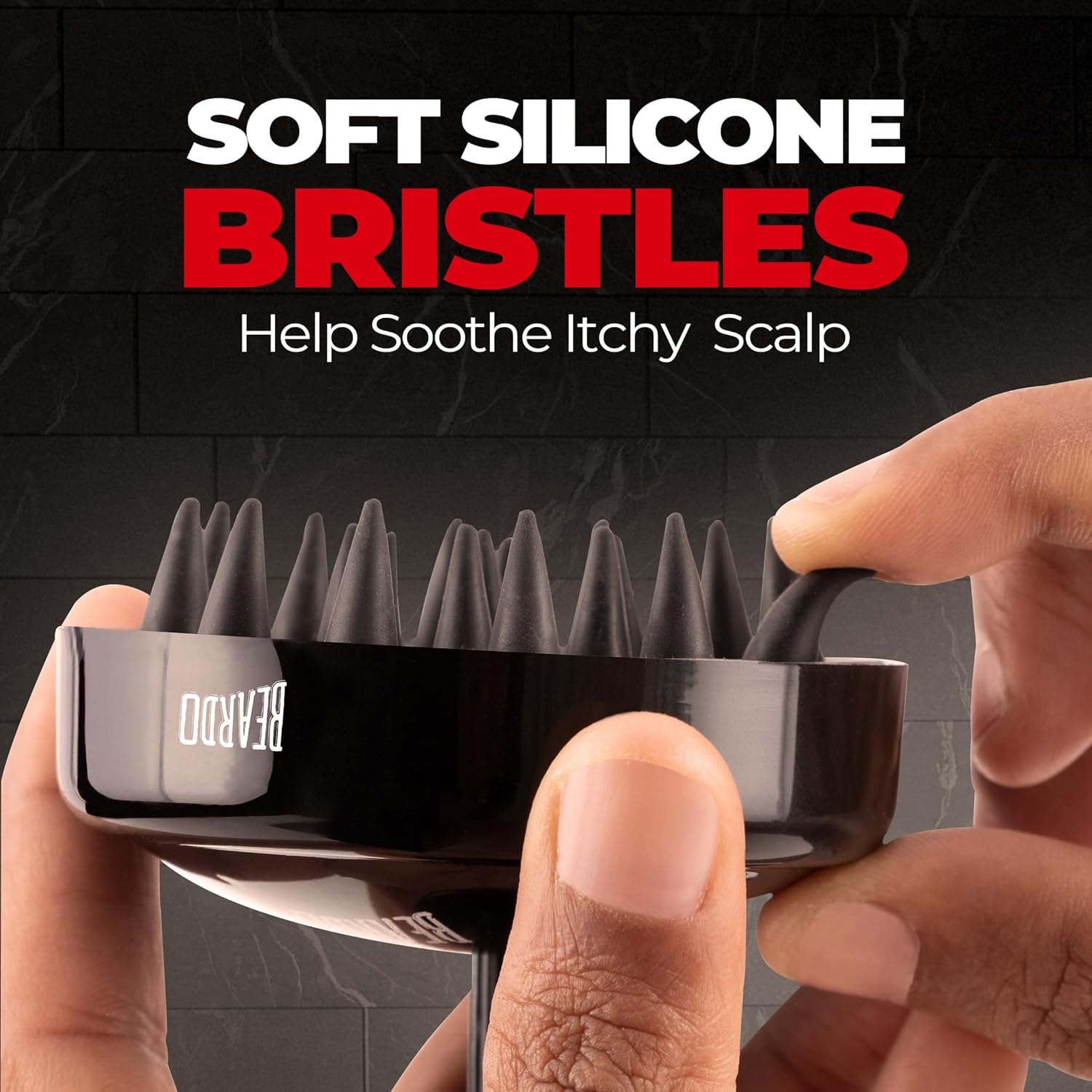 Picture of Beardo Scalp Massager for Hair with Removable Handle | Soft Silicone Bristles for Dry Massage, Oil & Shampoo