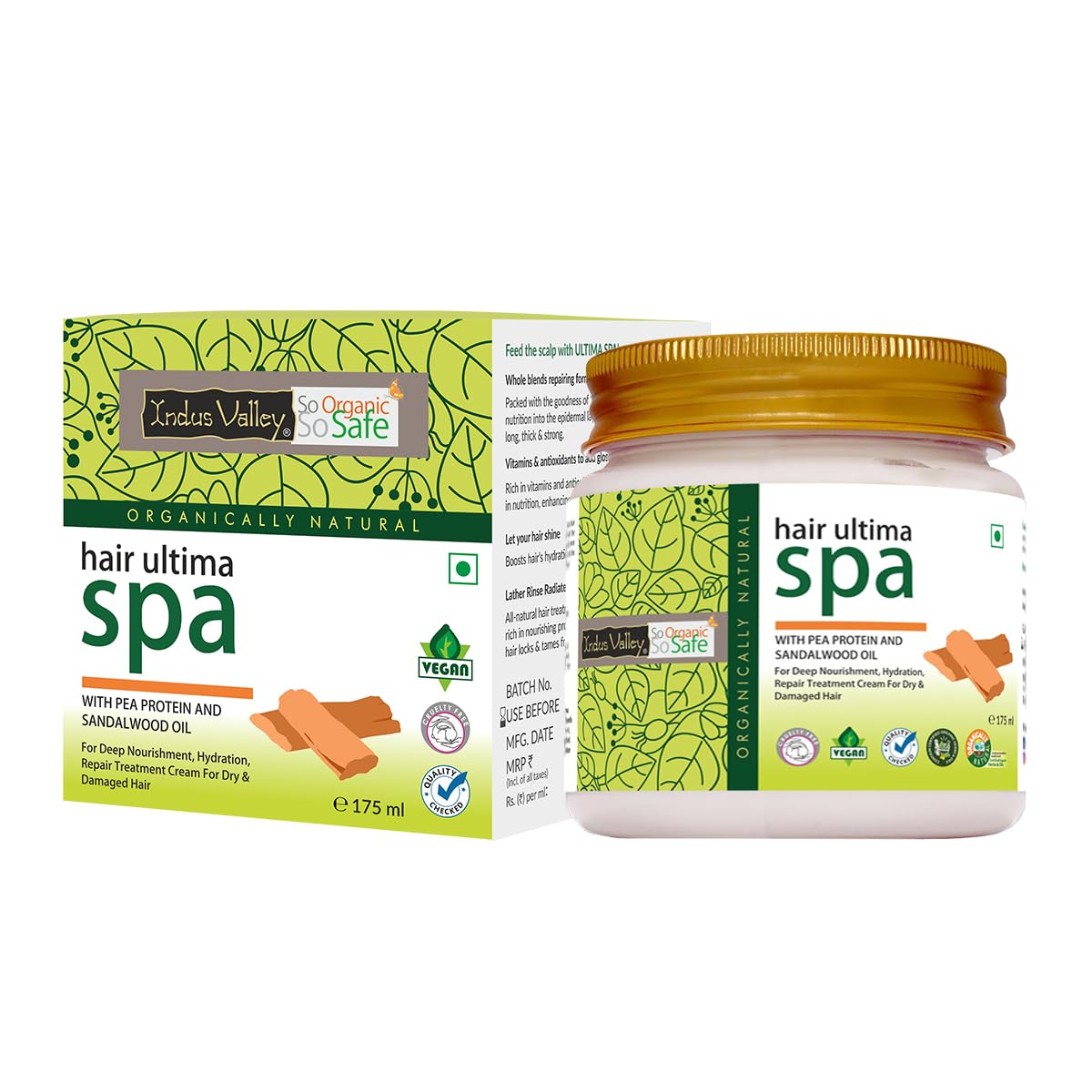 Picture of INDUS VALLEY 100% Organic Deep Nourishing Hair Ultima Spa For Dull and Damage Hair Treatment -175ml