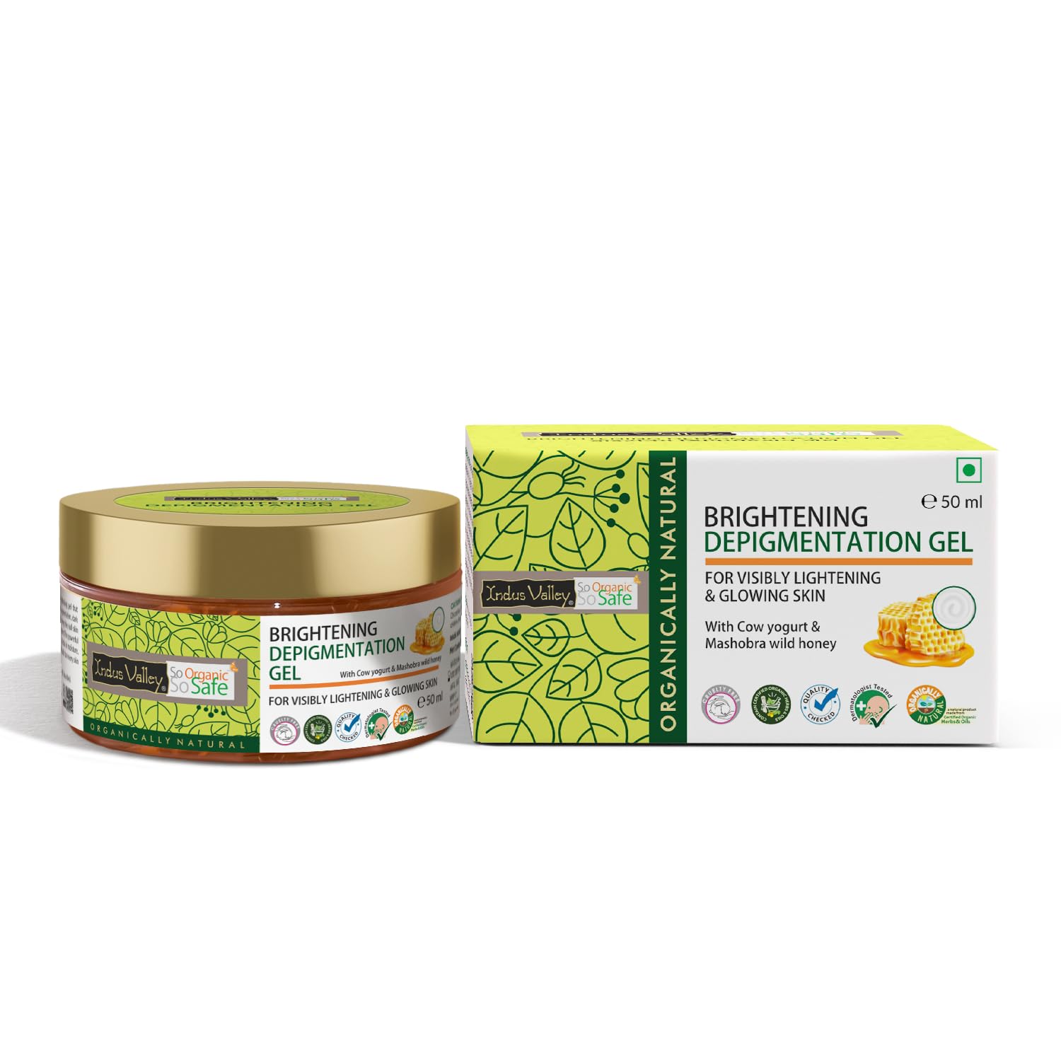 Picture of Indus Valley Organic And Natural Cow's Milk Yogurt & Honey Depigmentation Gel | All skin type - 50 ML