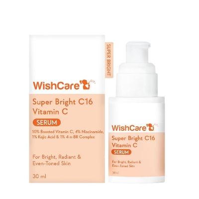 Picture of WishCare Super Bright C16 Vitamin C Face Serum - 10% Vitamin C, 4% Niacinamide, 1% Kojic Acid, 0.5% Ferulic Acid, Licorice & 4-n-BR - For Pigmentation & Dark spots 30ml