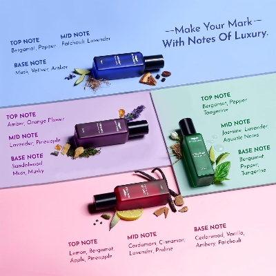 Picture of Park Avenue Luxury Perfume Gift Set for Men, 4x20 ml | Euphoria, Conquer, Harmony & Discoverer Perfume | Eau De Parfum | Premium Luxury Perfume for Corporate Man | Long lasting Fragrance | Gift for Men | Diwali Gift Hampers | Ideal Birthday, Anniversary G