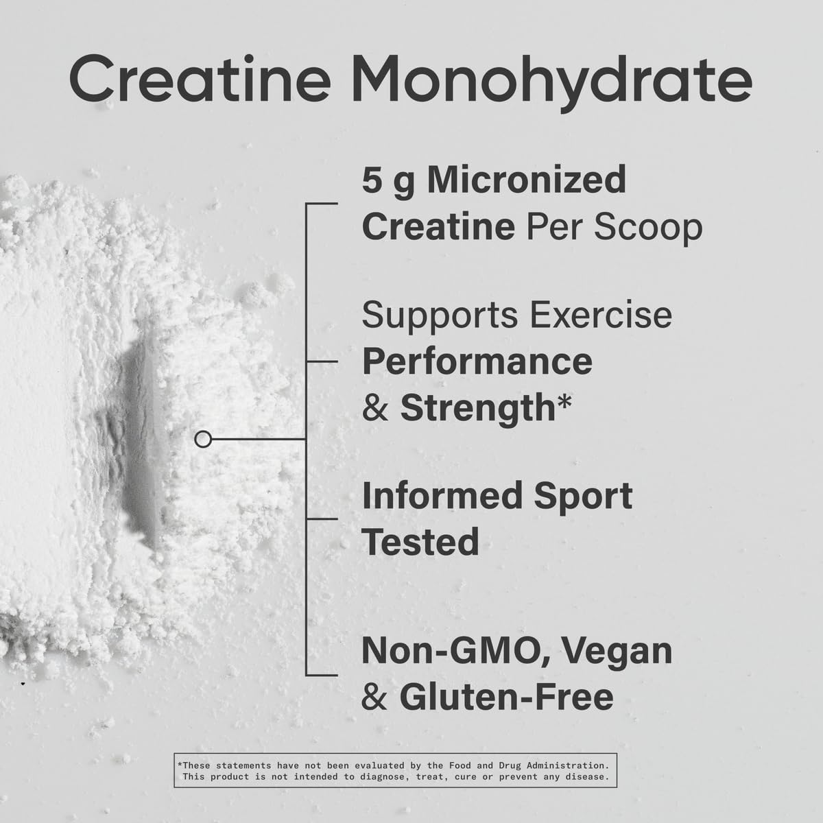 Picture of Sports Research Creatine Monohydrate - Gain Lean Muscle, Improve Performance and Strength and Support Workout Recovery - 5 g Micronized Creatine - 10.58 oz