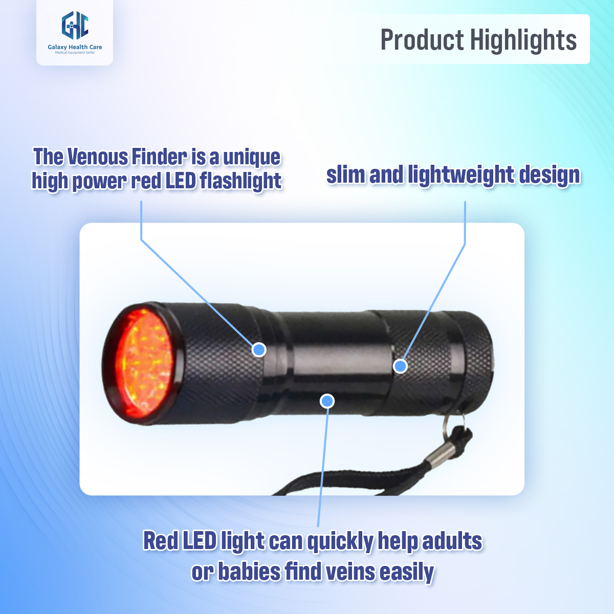 Picture of Professional Viewer Infrared Shin Led Red Lite Torch Pediatric Unit Clenecian Nurses Ivs Vin Finder