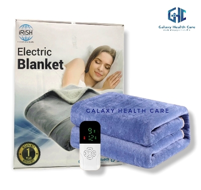 Picture of Electric Bed Warmer - Electric Under Blanket - Single Bed Size (60inch x 32 inch) with 3 Heat Settings & Dual Safety Feature with Over Heat Protection - Color: Light Ash