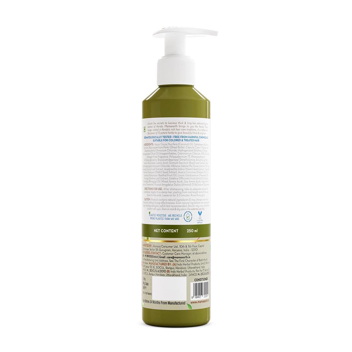 Picture of Mamaearth Kerala Thaali Conditioner 250 millilitre with Hibiscus, Amla, Reetha & Methi Dana for Smooth, Thick & Long Hair|Soft & Shiny Hair |12 Potent 100% Natural Herbs |Kerala Expertise