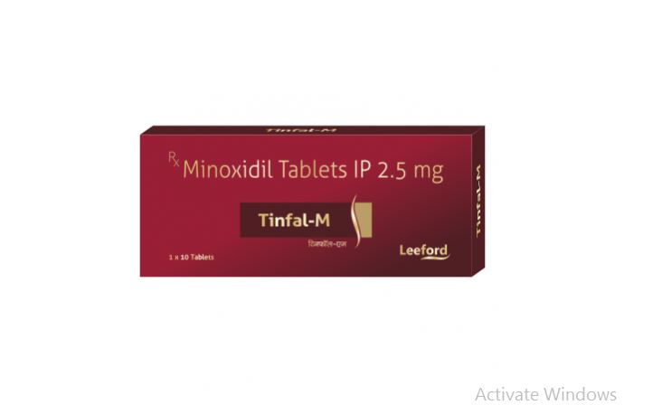 Picture of Tinfal-m minoxidil for hair growth treatment ip 2.5mg- 10 counts