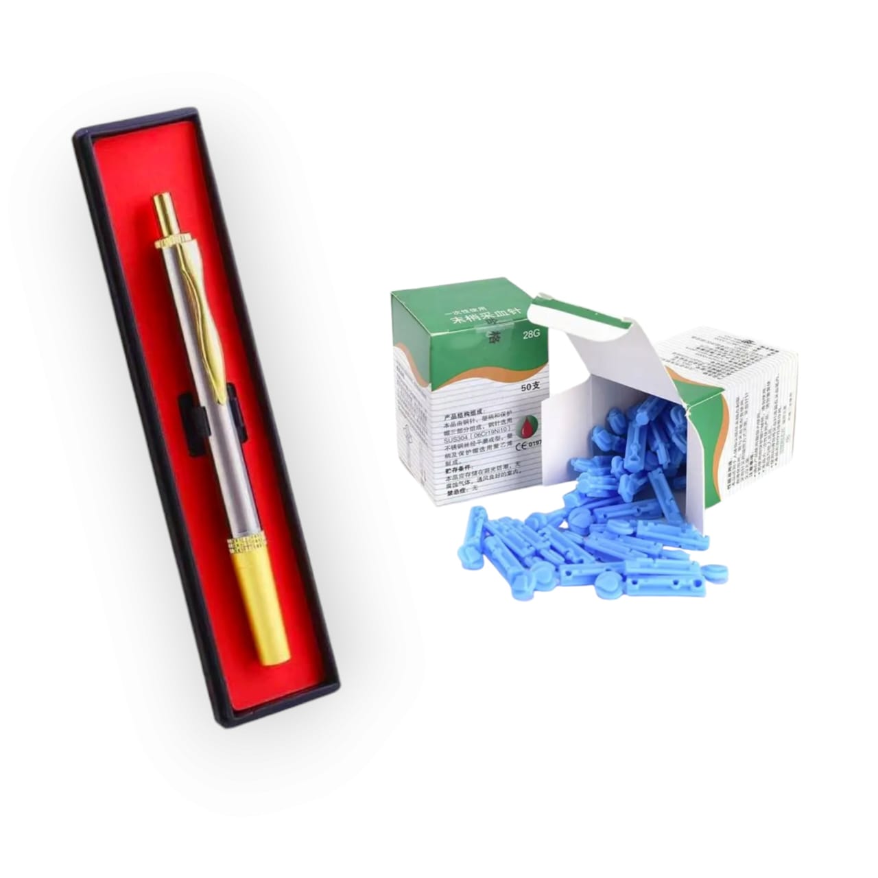 Picture of Acupressure Hijama 1 Pin Pen With 50 Hijama Needles Hijama Single Needle Pen For Hijama Cupping Therapy