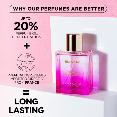 Picture of Bella Vita Luxury Senorita Woman Eau De Parfum Perfume with Yuzu, Lotus, Magnolia, Musk|Premium, Long Lasting Floral, Fruity Fragrance for Women 100ML
